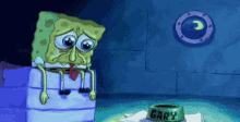 sad gary moon spongebob upset