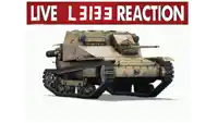 a tank with the words live l313 reaction behind it
