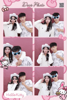 a dear photo of a boy and a girl wearing hello kitty glasses
