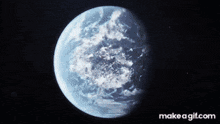 a picture of the earth and the moon from space