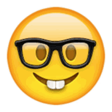 nerd emoji smiley smile glasses