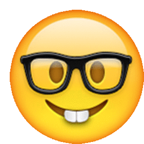 Nerd Emoji Sticker - Nerd Emoji Smiley Stickers