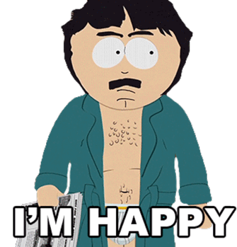 Im Happy Randy Marsh Sticker - Im Happy Randy Marsh South Park Stickers
