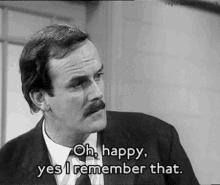 Happy John Cleese GIF - Happy John Cleese Fawlty Towers GIFs