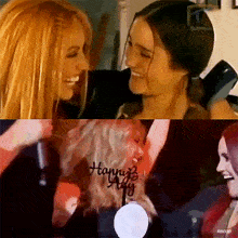 a collage of two pictures with the words happy3 ally written in the bottom right corner
