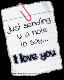 Just Sending You A Note I Love You GIF - Just Sending You A Note I Love You Glitters GIFs