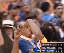 a basketball game between indiana and los angeles is being played