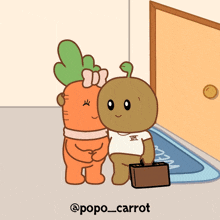 Popoandcarrot Cute Couple GIF - Popoandcarrot Popo Carrot GIFs
