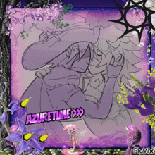 a drawing of a person with the words azuretime written on it