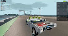 a computer screen shows a car with watermelons on the back of it