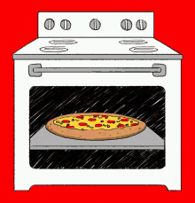 oven pizza pizza in oven