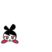 a cartoon character with a bow on her head