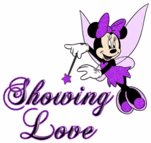 showing love minnie mouse fairy