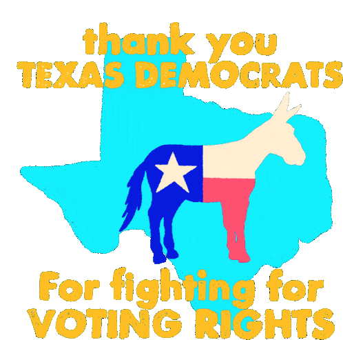 Thanks Texas Dems Texas Democrats Sticker - Thanks Texas Dems Texas Democrats Texas Voting Rights Stickers