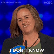 I Don'T Know Joelle GIF - I Don'T Know Joelle Family Feud Canada GIFs