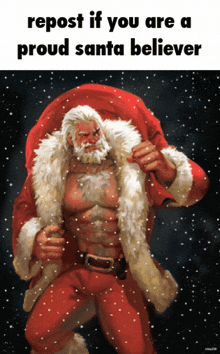 Repost If You Are A Santa Believer Christmas GIF - Repost If You Are A Santa Believer Santa Believer Repost GIFs