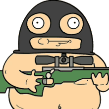 Fat Gun Robber Chicken Man GIF - Fat Gun Robber Chicken Man GIFs