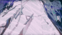 a purple background with a triangle in the middle of it