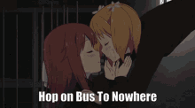 Hop On Bus To Nowhere Vrchat Yuri Anime Kiss GIF - Hop On Bus To Nowhere Vrchat Yuri Anime Kiss GIFs