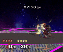 a video game screen shows a score of 29 %
