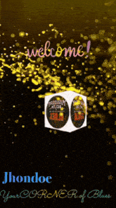 a poster that says welcome on it