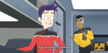 you know it roomie ensign boimler ensign rutherford star trek lower decks you know the drill bro
