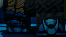 a close up of a lego figure with a sword and a shield