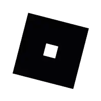 a black square with a small white square in the middle on a white background .