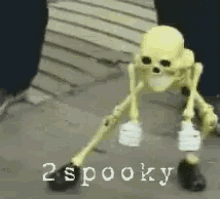 Spooky 2spooky GIF - Spooky 2spooky Skeleton GIFs