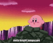 Kirby Meta Knight GIF - Kirby Meta Knight Jumpscare GIFs