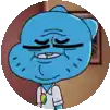gumball from the amazing world of gumball is making a funny face while wearing a white shirt and tie .