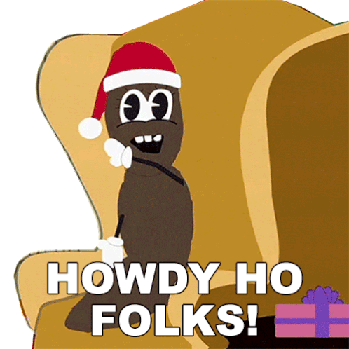 Howdy Ho Folks Mr Hankey Sticker - Howdy Ho Folks Mr Hankey South Park Stickers
