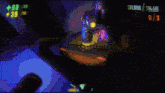 a screenshot of a video game shows a purple monster and a score of +11,800