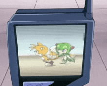 Tails And Cosmo Cosmo The Seedrian GIF - Tails And Cosmo Cosmo The Seedrian Run GIFs