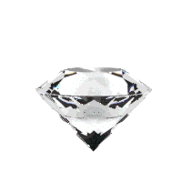 a diamond with a white background has a rainbow of colors