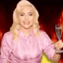 Lady Gaga Toast GIF - Lady Gaga Toast Fire GIFs