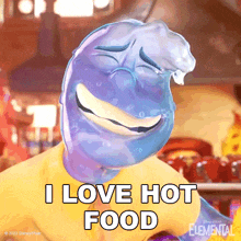 I Love Hot Food Wade Ripple GIF - I Love Hot Food Wade Ripple Elemental GIFs