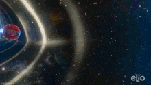 a picture of a planet in space with the word elio on the bottom