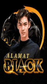 a picture of a man with a panther and the name aptai on the bottom