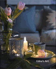Coffee Candle GIF - Coffee Candle Good Evening GIFs