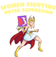 Women Fighting Voter Suppression Supression Sticker - Women Fighting Voter Suppression Voter Suppression Supression Stickers