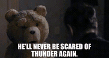 Ted Hell Never Be Scared Of Thunder Again GIF - Ted Hell Never Be Scared Of Thunder Again Ted Movie GIFs