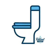 a sign for reliant plumbing shows a toilet