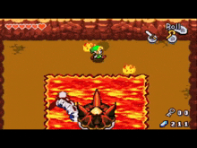 a screenshot of a video game that says roll