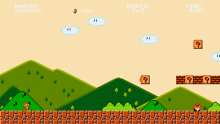 a screenshot of a video game with mario and yoshi