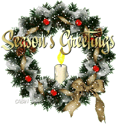 Seasons Greetings Wreath Sticker - Seasons Greetings Wreath Snow Stickers