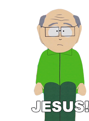 Jesus Mr Garrison Sticker - Jesus Mr Garrison South Park Stickers