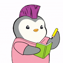 school study penguin interesting writing
