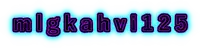 a neon sign that says ' migkahvi125 ' on a white background