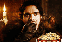 Popcorn Here For The Show GIF - Popcorn Here For The Show Got GIFs